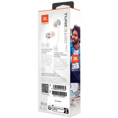 Гарнітура JBL TUNE 310C USB-C White (JBLT310CWHT) (6995504)