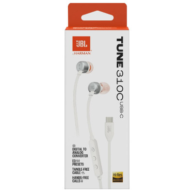 Гарнітура JBL TUNE 310C USB-C White (JBLT310CWHT) (6995504)