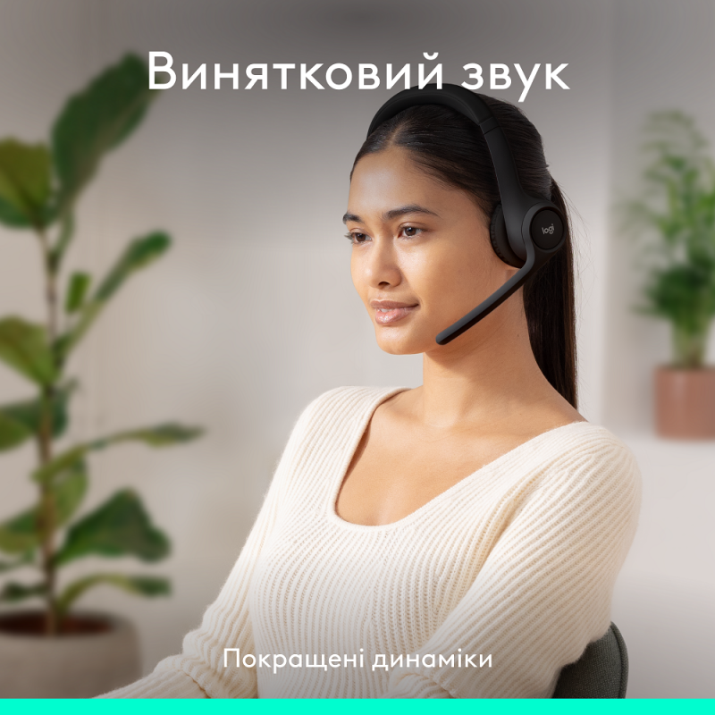 Гарнітура Logitech Zone 300 Wireless Headset BT Black (981-001407)  (6996322)