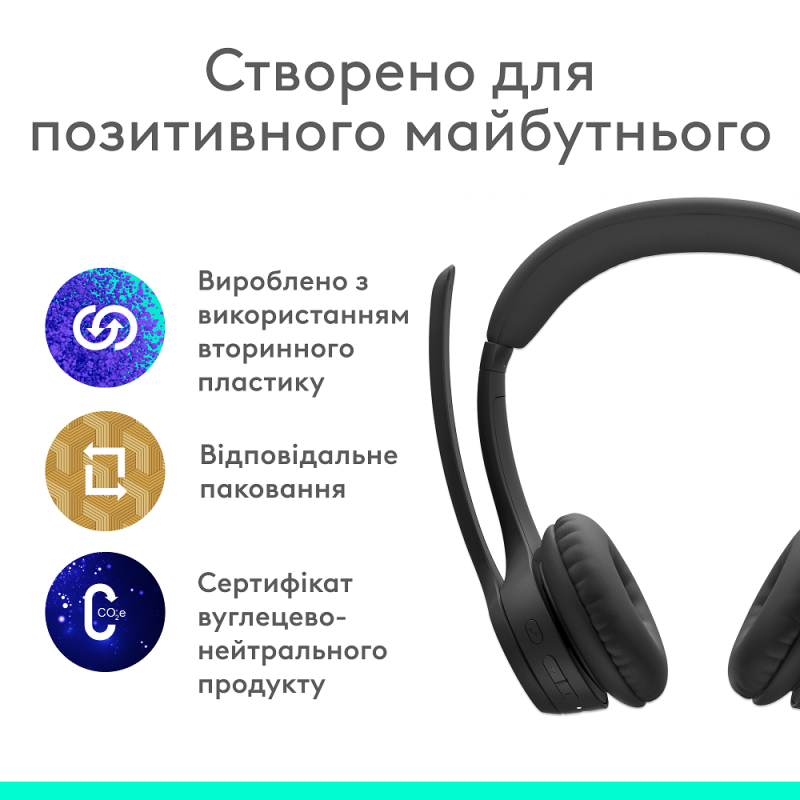 Гарнітура Logitech Zone 300 Wireless Headset BT Black (981-001407)  (6996322)