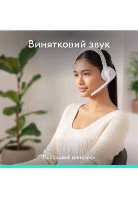 Гарнітура Logitech Zone 300 Wireless Headset BT White (981-001417)  (6996323)