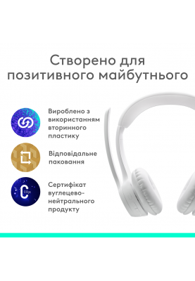 Гарнітура Logitech Zone 300 Wireless Headset BT White (981-001417)  (6996323)