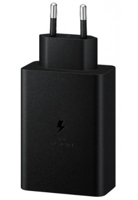 Мережевий зарядний пристрій Samsung 65W Power Adapter Trio (w/o cable) EP-T6530NBEGEU Black (6972206)