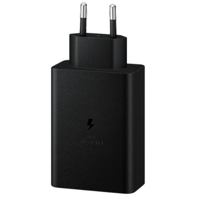 Мережевий зарядний пристрій Samsung 65W Power Adapter Trio (w/o cable) EP-T6530NBEGEU Black (6972206)