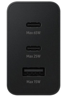 Мережевий зарядний пристрій Samsung 65W Power Adapter Trio (w/o cable) EP-T6530NBEGEU Black (6972206)