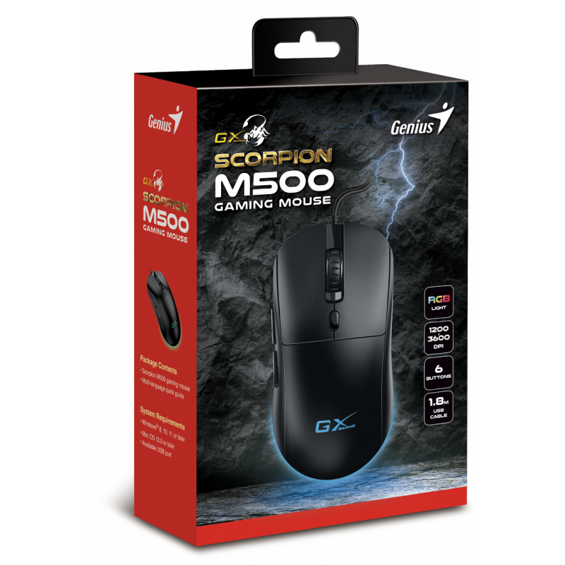 Миша Genius Scorpion M500, Black ,USB (6982514)