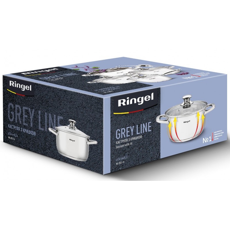 Каструля Ringel Grey line (5.5 л) 24 см  (6932750)