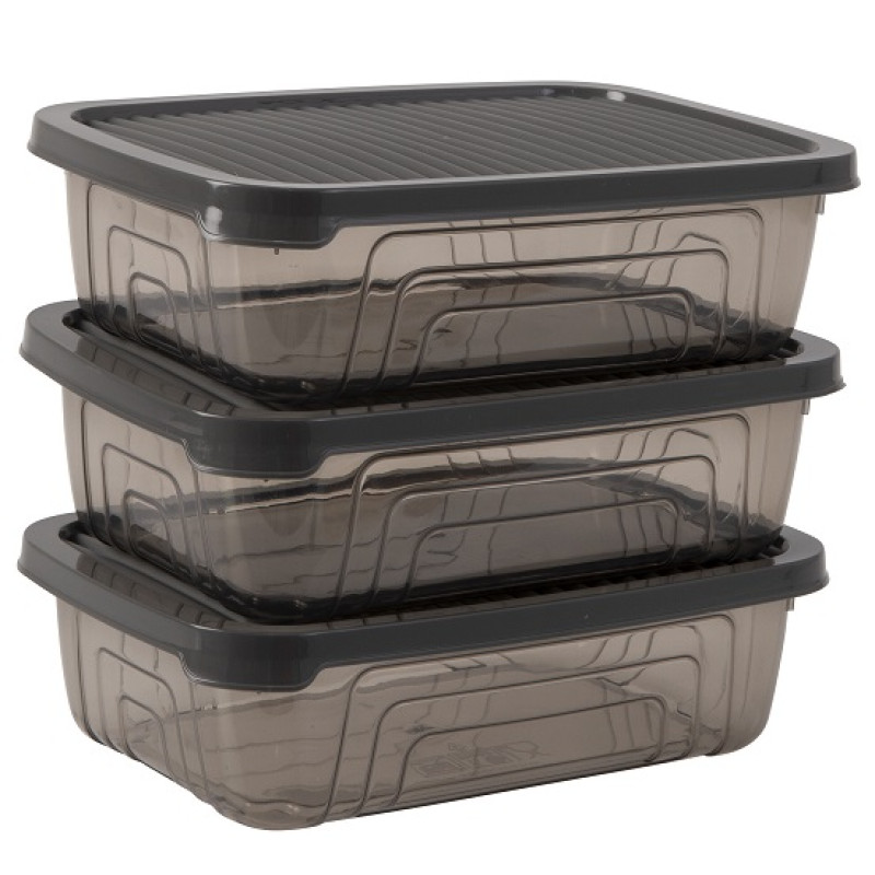 Набір контейнерів Herevin Style Grey 0.6 л (162331-012) (6988936)