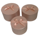 Подарункові коробки UFO W2857 Набір 3 шт PINK круг. (6990811)