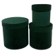 Подарункові коробки UFO W2907 Набір 3 шт VELVET GREEN круг. (6990815)