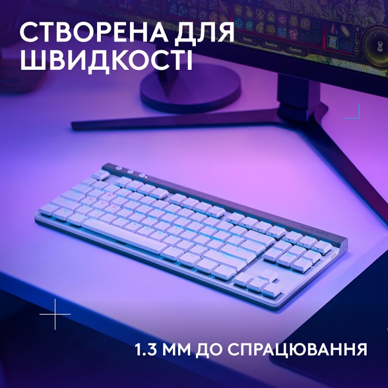 Клавіатура Logitech G515 LIGHTSPEED TKL Wireless Gaming White (920-012539) (6998421)