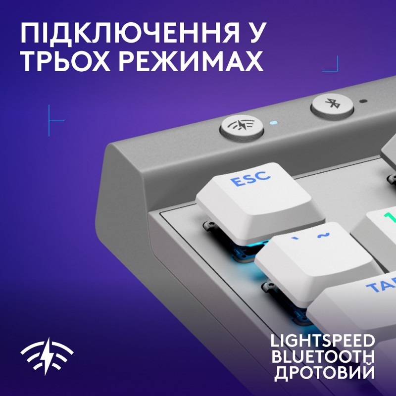 Клавіатура Logitech G515 LIGHTSPEED TKL Wireless Gaming White (920-012539) (6998421)