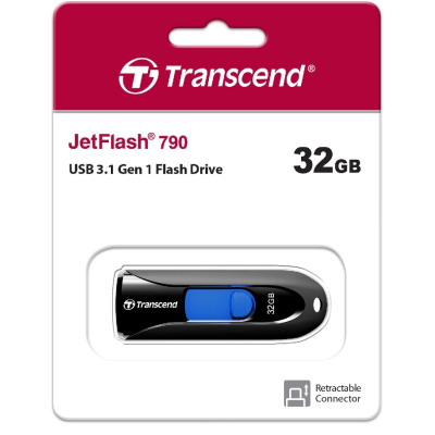 Flash Drive Transcend JetFlash 790 32GB USB 3.1 Black (TS32GJF790K) (6986647) Flash Drive Transcend JetFlash 790 32GB USB 3.1 Black (TS32GJF790K) (6986647)