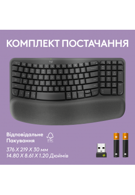 Клавіатура Logitech Wave Keys Bluetooth/Wireless Black (920-012304) (6984890)