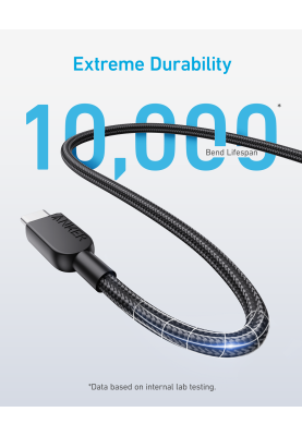 Кабель Anker 310 USB-C to USB-C - 0.9m 240W Nylon Black (6962728)