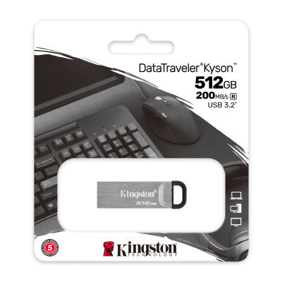 Flash Drives Kingston DataTraveler Kyson 512GB USB 3.2 (DTKN/512GB) Silver/Black (6994504) Flash Drives Kingston DataTraveler Kyson 512GB USB 3.2 (DTKN/512GB) Silver/Black (6994504)