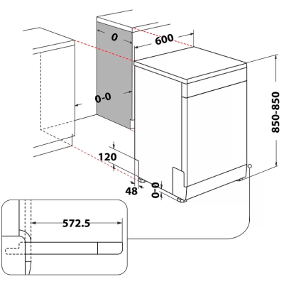 Посудомийна машина Whirlpool W2F HD624 (6978835)