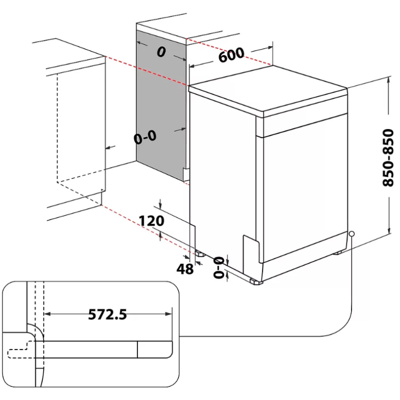 Посудомийна машина Whirlpool W2F HD624 (6978835)