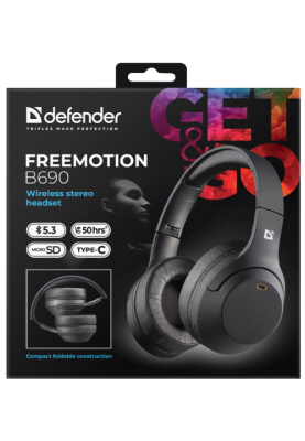 Гарнітура Defender FreeMotion B690 Bluetooth Black (63690) (7024921)