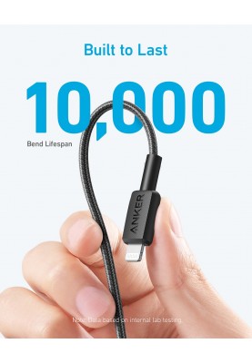 Кабель Anker 322 USB-C to Lightning - 1.8m Nylon Black (7030799)