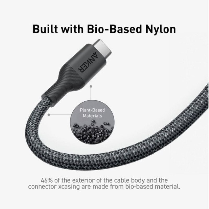 Кабель Anker 544 USB-C to USB-C - 1.8m 140W Bio-Nylon Black (7030800)