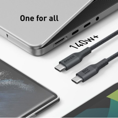 Кабель Anker 544 USB-C to USB-C - 1.8m 140W Bio-Nylon Black (7030800)