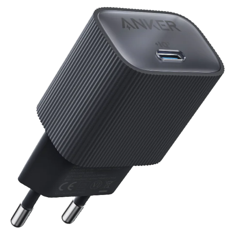 Мережевий зарядний пристрій Anker PowerPort 511 Nano IV - 30W USB-C Black (7030801)