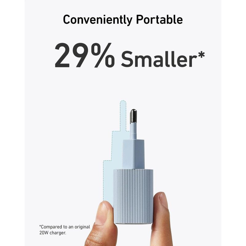 Мережевий зарядний пристрій Anker PowerPort 511 Nano IV - 30W USB-C Black (7030801)