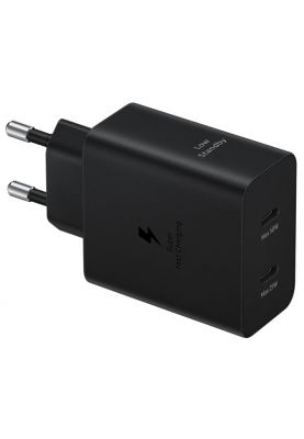 Мережевий зарядний пристрій Samsung 50W Power Adapter Duo (w C to C Cable) Black / EP-T5020XBEGEU (6994144)