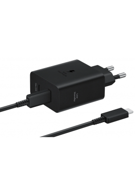 Мережевий зарядний пристрій Samsung 50W Power Adapter Duo (w C to C Cable) Black / EP-T5020XBEGEU (6994144)