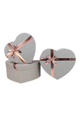 Подарункова коробка UFO SILVER HEART 56321-244 31х27х13 см  (7032453)