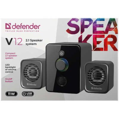 Акустика Defender 2.1 V12, 11Вт USB (65212) (6857923)