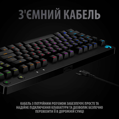 Клавіатура Logitech G PRO Mechanical Gaming USB Black (920-009392) (6801220)