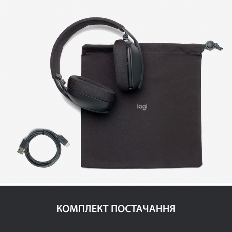 Гарнітура Logitech Zone Vibe 100 Graphite (981-001213) (6823485)