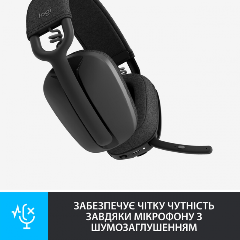 Гарнітура Logitech Zone Vibe 100 Graphite (981-001213) (6823485)