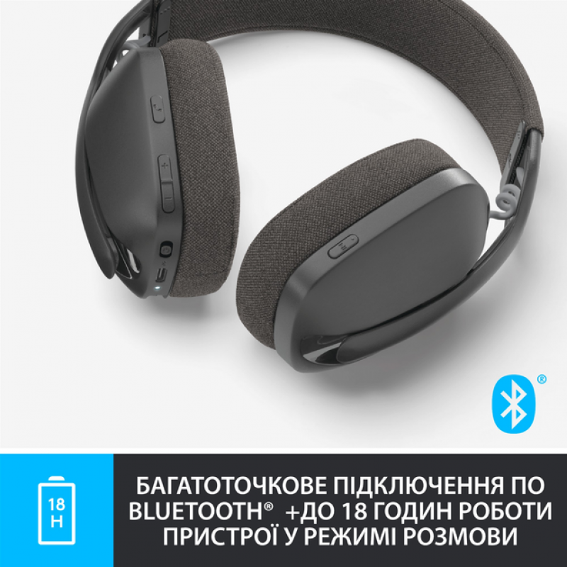 Гарнітура Logitech Zone Vibe 100 Graphite (981-001213) (6823485)