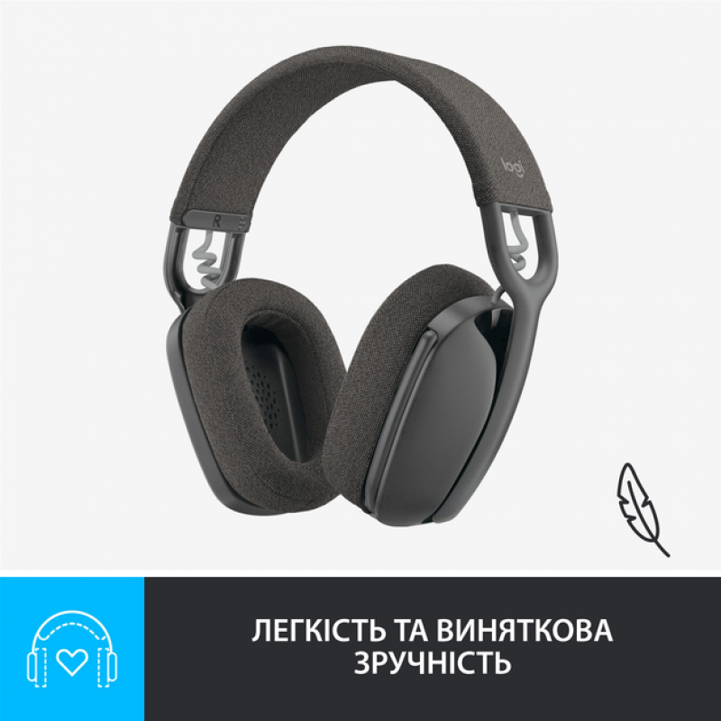 Гарнітура Logitech Zone Vibe 100 Graphite (981-001213) (6823485)