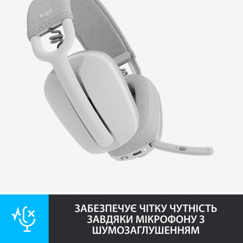 Гарнітура Logitech Zone Vibe 100 White (981-001219) (6823486)