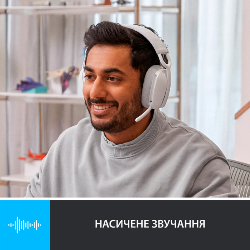 Гарнітура Logitech Zone Vibe 100 White (981-001219) (6823486)