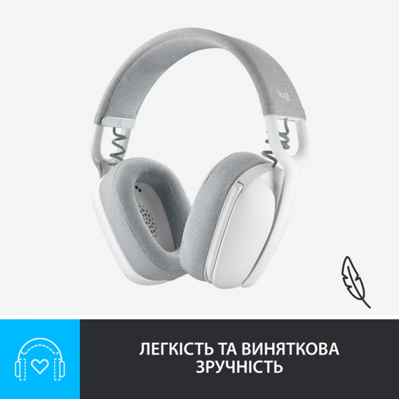 Гарнітура Logitech Zone Vibe 100 White (981-001219) (6823486)