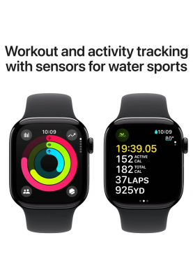 Смарт годинник Apple Watch S10 GPS 42mm Jet Black Alum Black Sp/b - S/M (7030720)