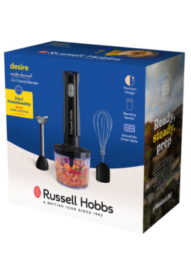 Занурювальний блендер Russell Hobbs 27141-56 Matte Charcoal 3 in 1 Hand Blender (7030808)