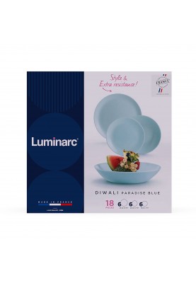 Сервіз Luminarc Diwali Paradise Blue, 18 предметів (7037019)