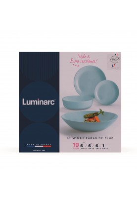 Сервіз Luminarc Diwali Paradise Blue, 19 предметів (7037020)