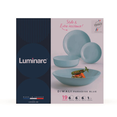 Сервіз Luminarc Diwali Paradise Blue, 19 предметів (7037020)