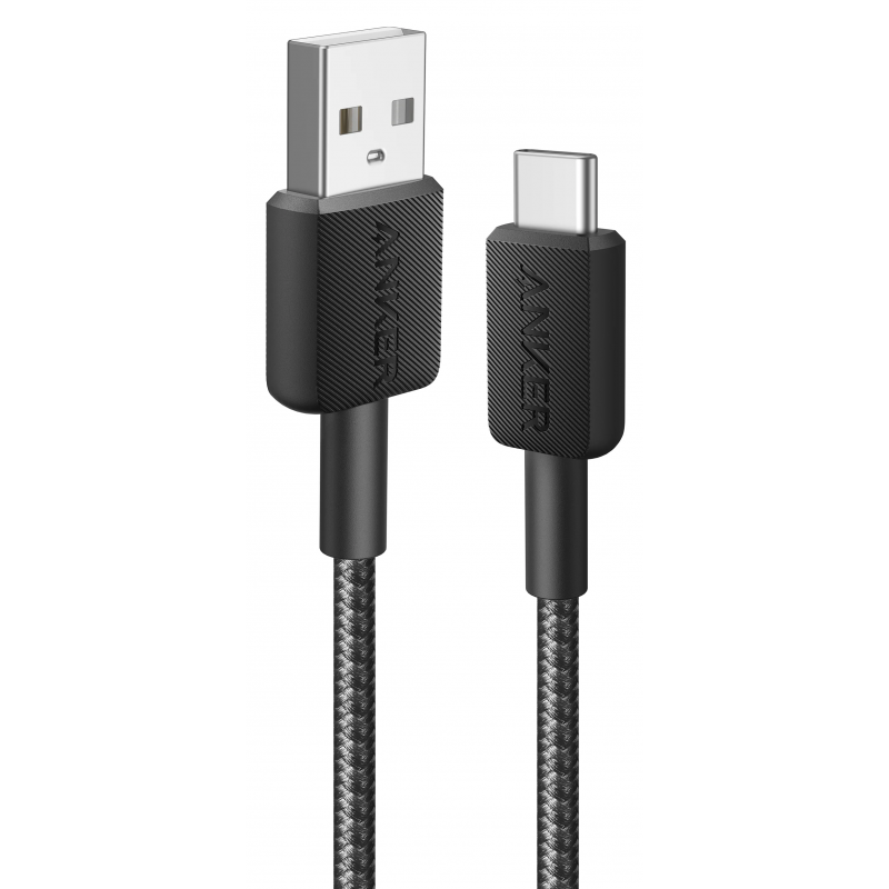 Кабель Anker 322 USB-A to USB-C - 1.8m Nylon Black (6962730)