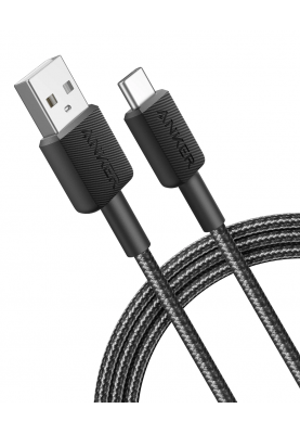 Кабель Anker 322 USB-A to USB-C - 1.8m Nylon Black (6962730)