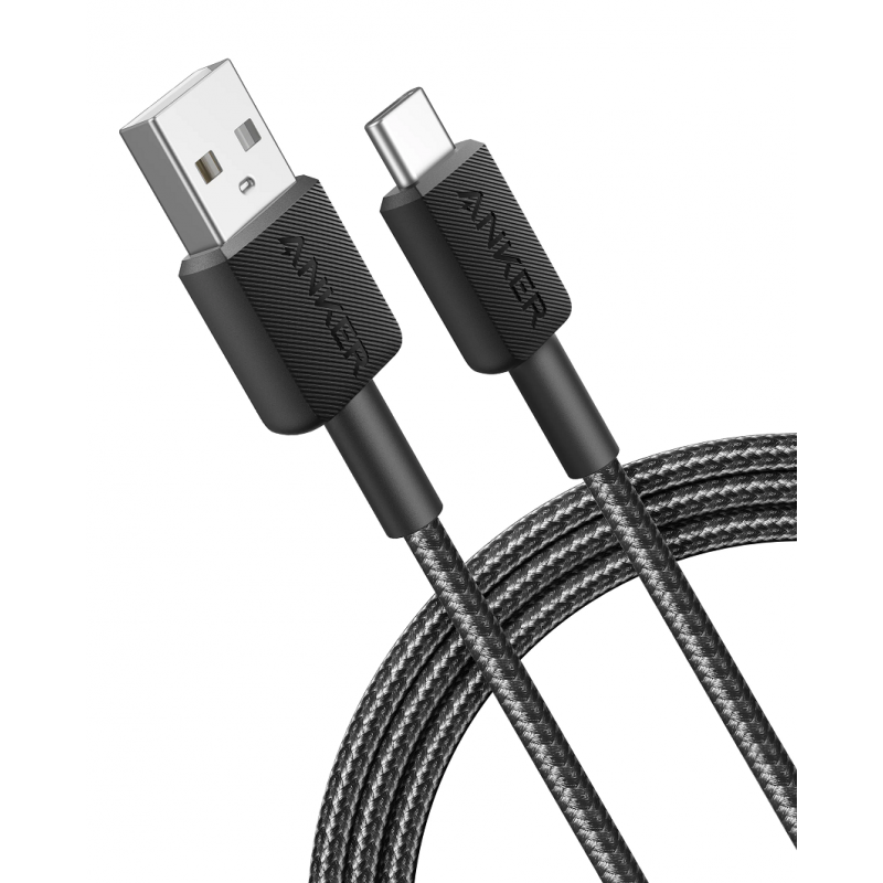 Кабель Anker 322 USB-A to USB-C - 1.8m Nylon Black (6962730)