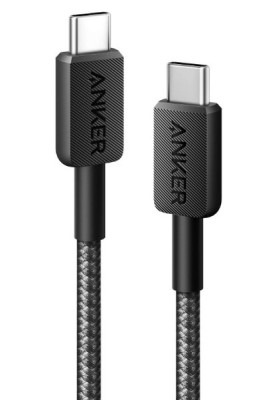 Кабель Anker 322 USB-C to USB-C - 1.8m Nylon Black (6962733)