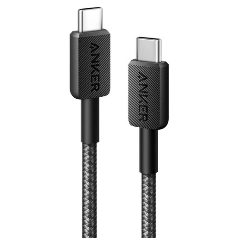 Кабель Anker 322 USB-C to USB-C - 1.8m Nylon Black (6962733)
